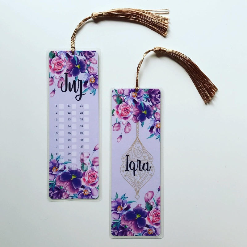 Bookmark Iqra Flowers lila