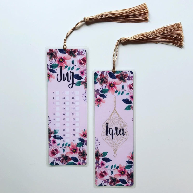 Bookmark Iqra Flowers gelb rot