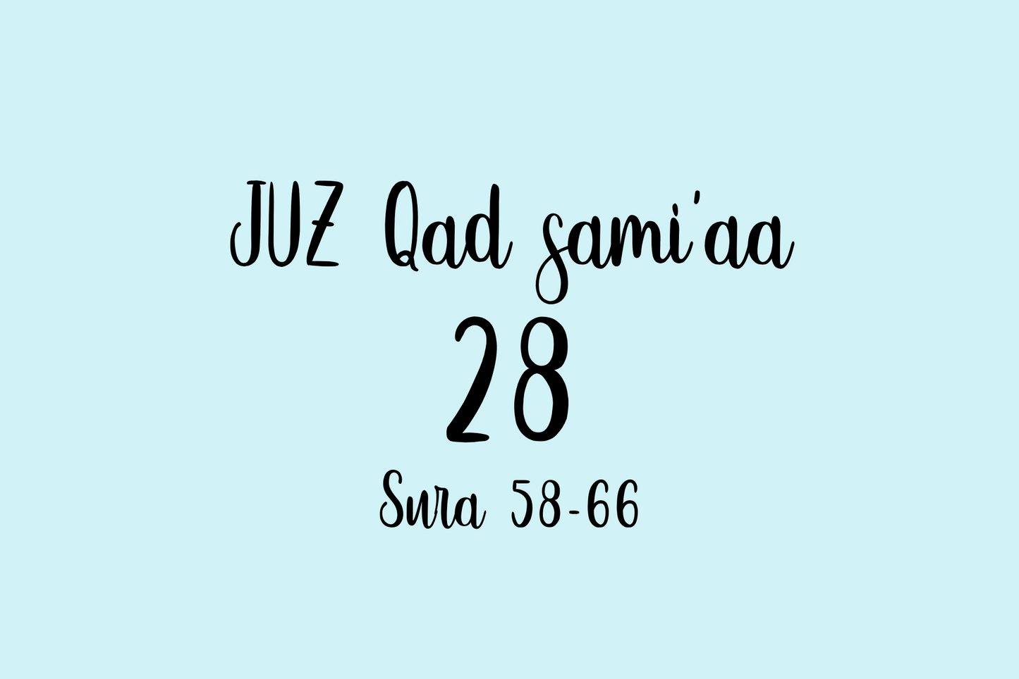 Juz 28 Qad sami'aa