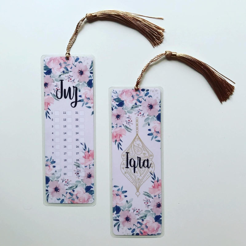Bookmark Iqra Flowers rosa