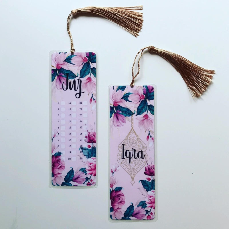Bookmark Iqra flowers pink