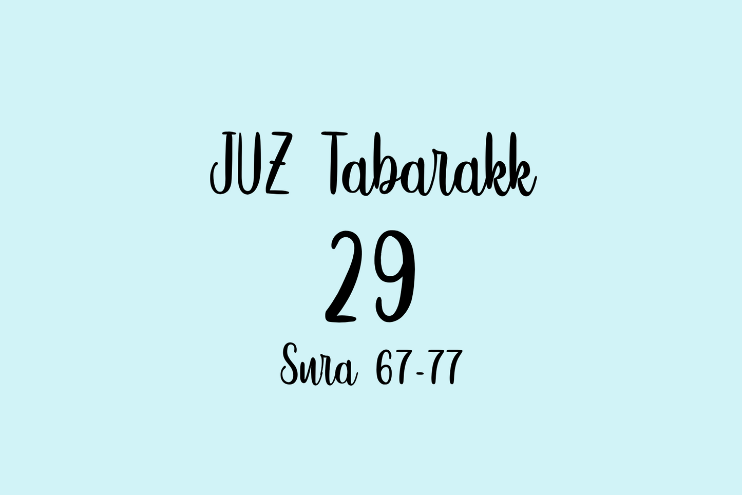 Juz 29 Tabarakk